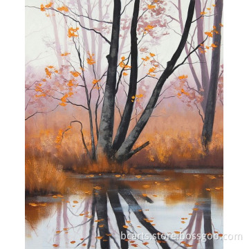 BC16-0135 cheap china factory wholesale bleak autumn landscape painting for Wall Art